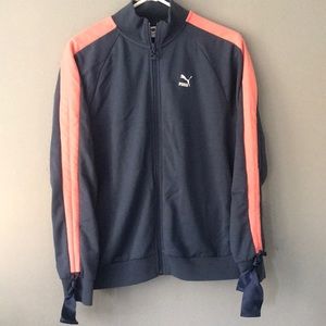 Puma Full Zip Track Jacket with Bows Size Medium
